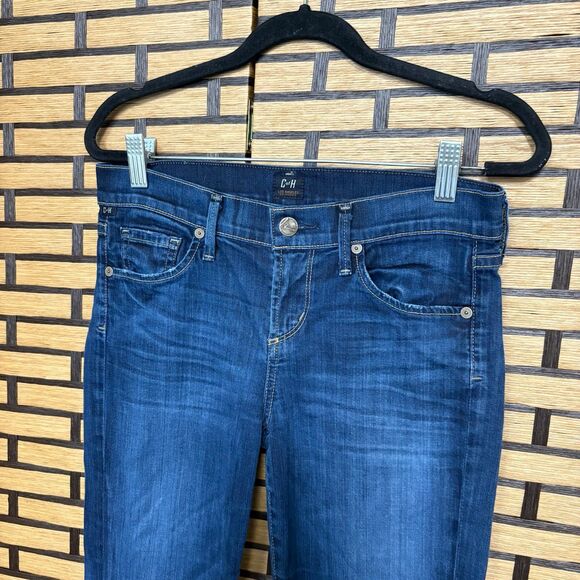 Citizens of Humanity Dita Petite Bootcut Leg Darkwash‎ Frayed Hem Jeans Size 26 - Picture 3 of 8